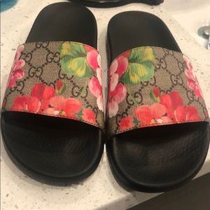 Gucci floral slides
